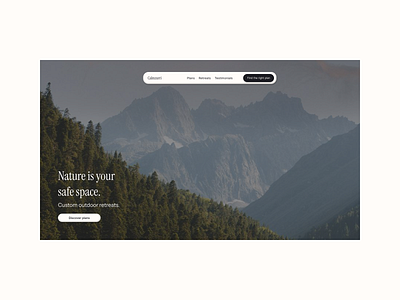 Calmzurri - Outdoor Retreats figma figma web design framer framer designer framer development landing page web design website design