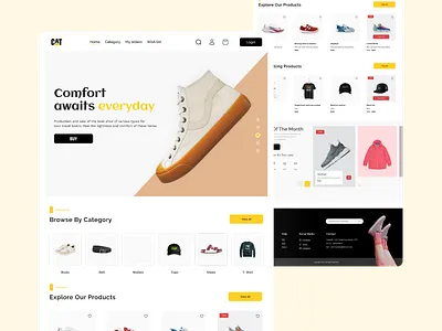 Sa Cat – Modern eCommerce Website for Cat Lovers 🐾 clean ui shoes webite ui design uiux web ecommerce