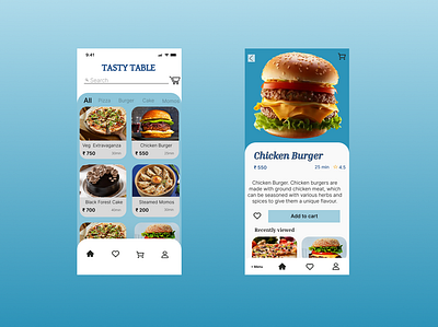 Tasty Table – Menu App UI Design ui
