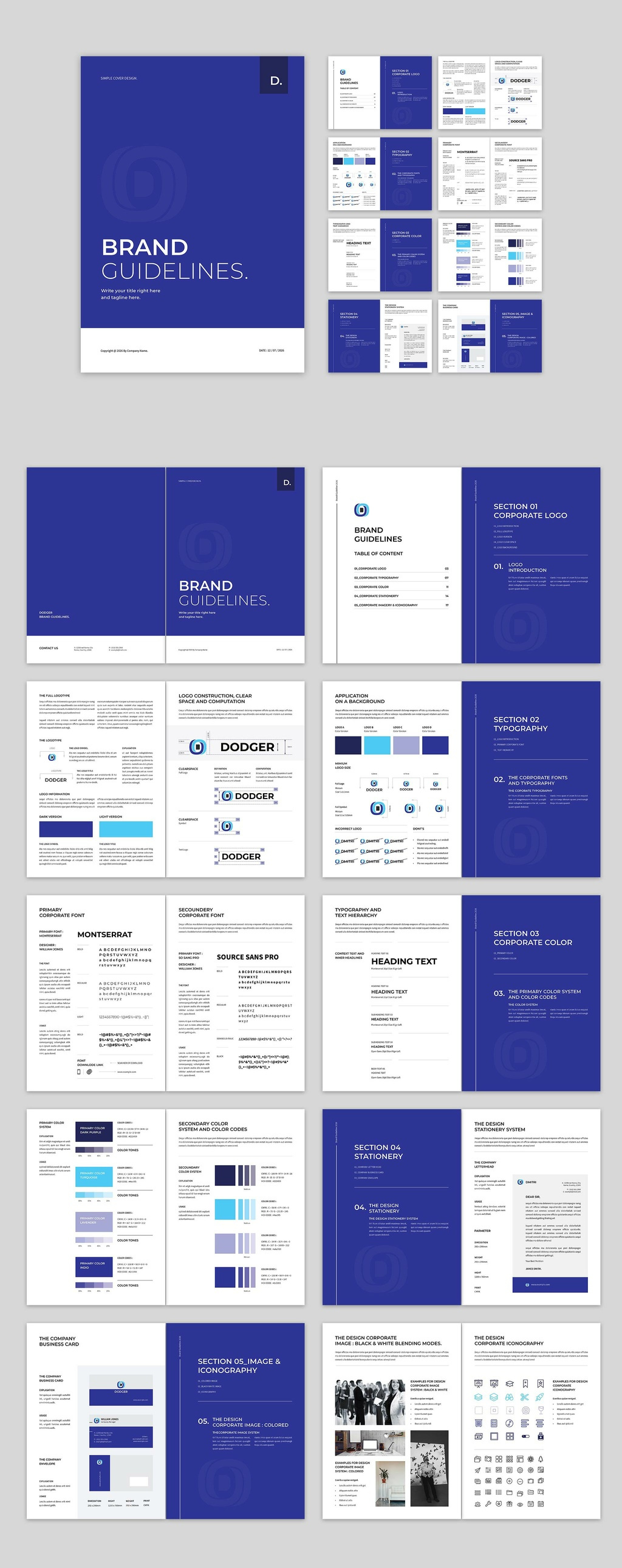Brand Guidelines Template brand agency brand guidelines branding business company creative design graphic design guidelines illustration logo minimal vector