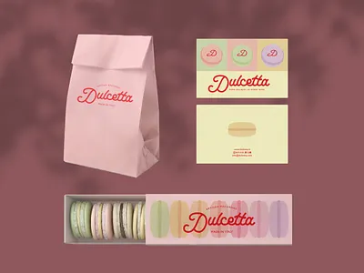 Brand Identity – Macarons bold brand identity branding business card design colorful food branding food illustration illustration logo design packaging design visual identity