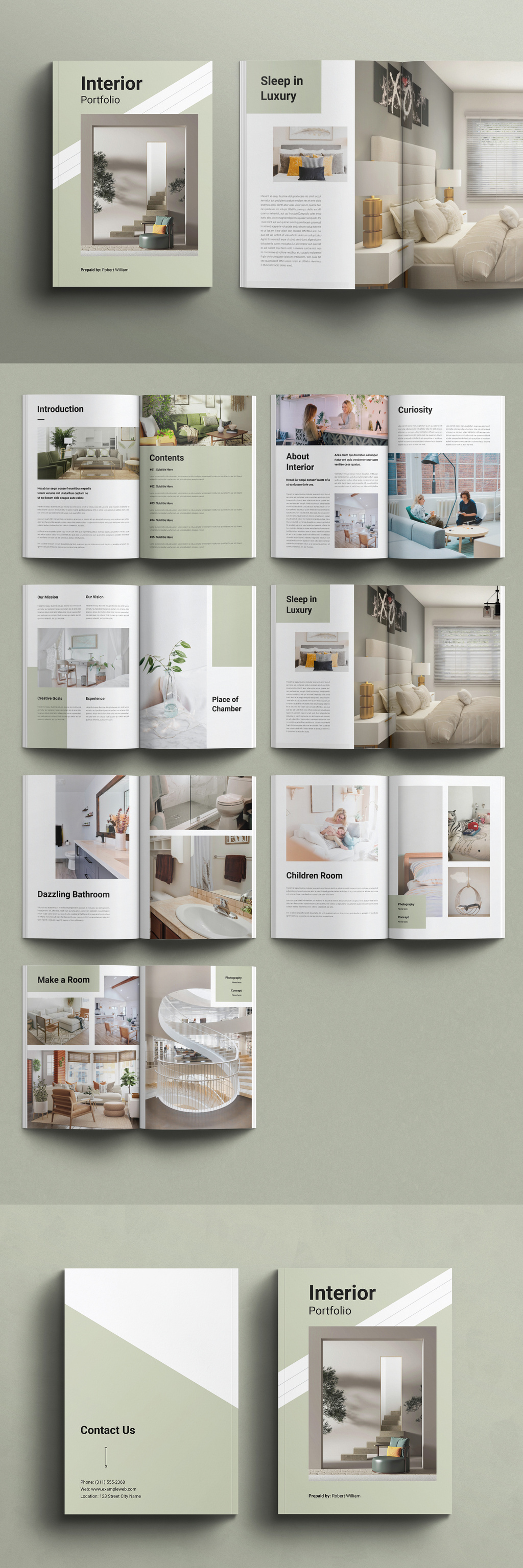 Interior Portfolio Template template