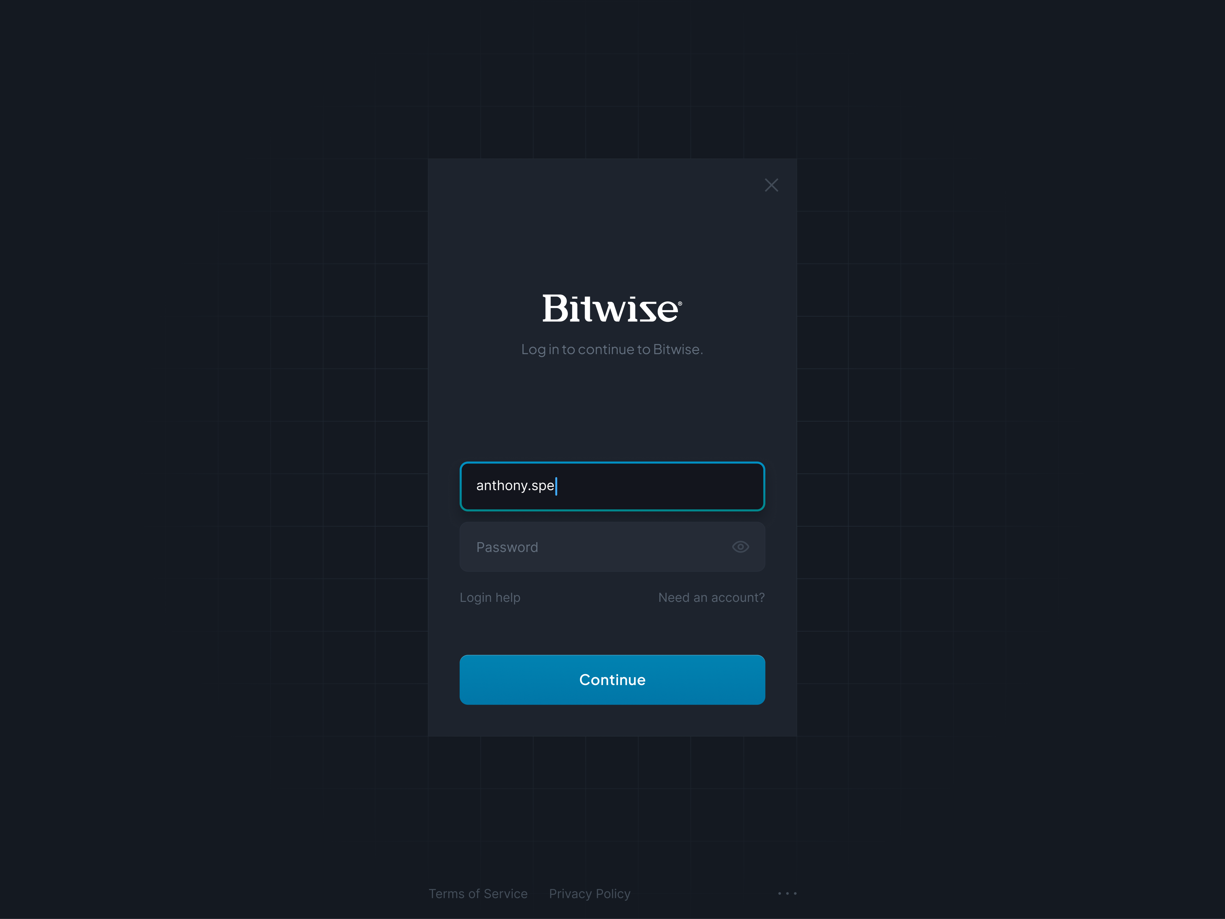 Bitwise Login branding design invest layout log in logo password ui ux web design