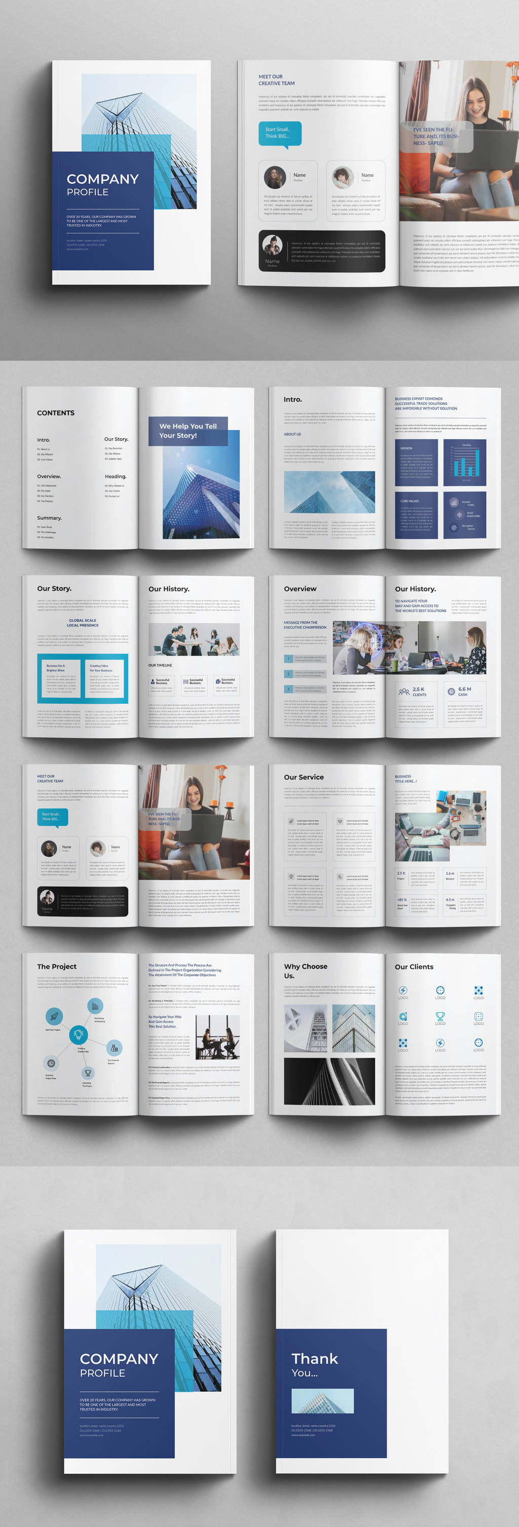 Company Profile Template yellow