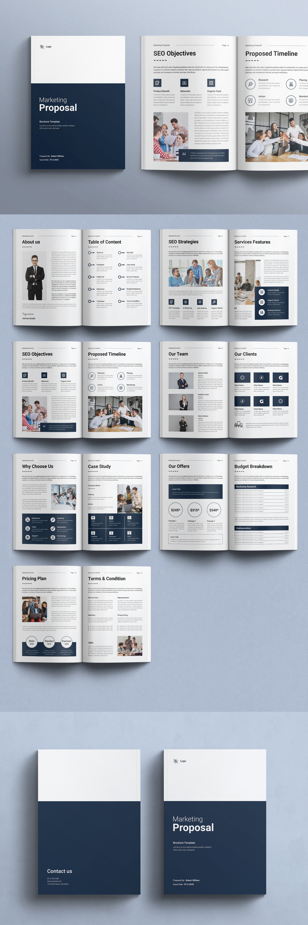 Marketing Proposal Template turquoise