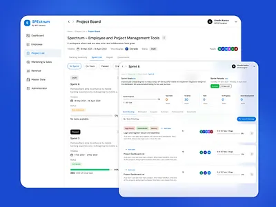 Project Management Tools backlog management dashboard dashboard ui management tools ui product design project management project management tools saas product scrum task management ux design