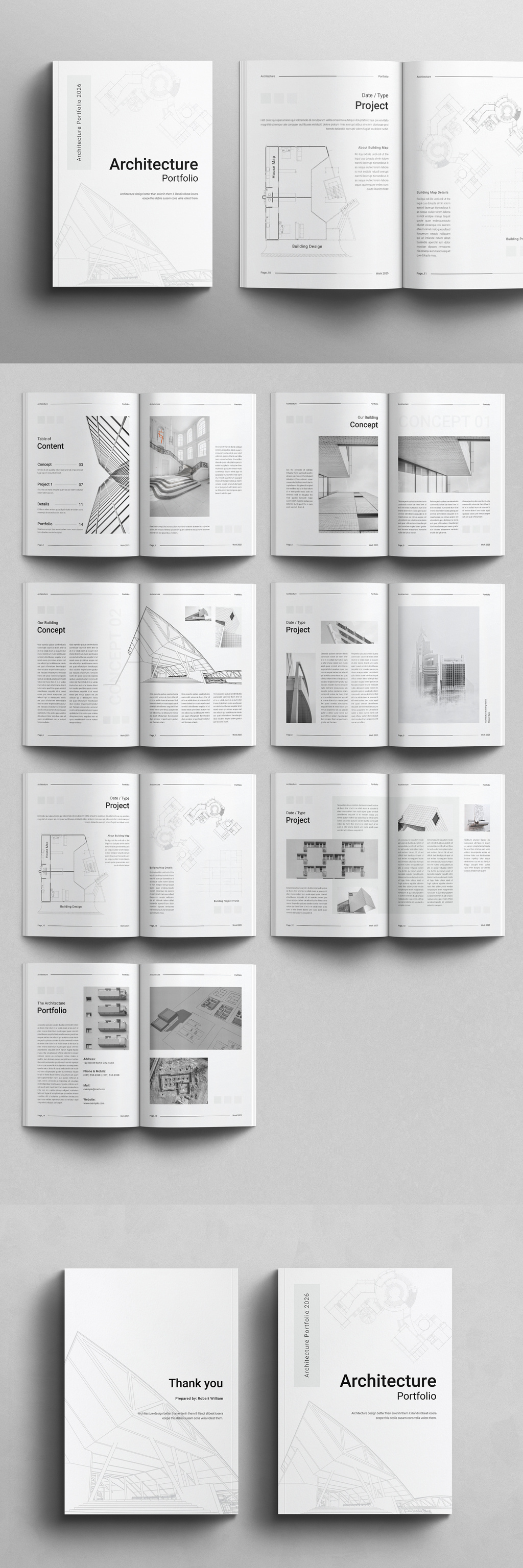 Architecture Portfolio Template wide portfolio