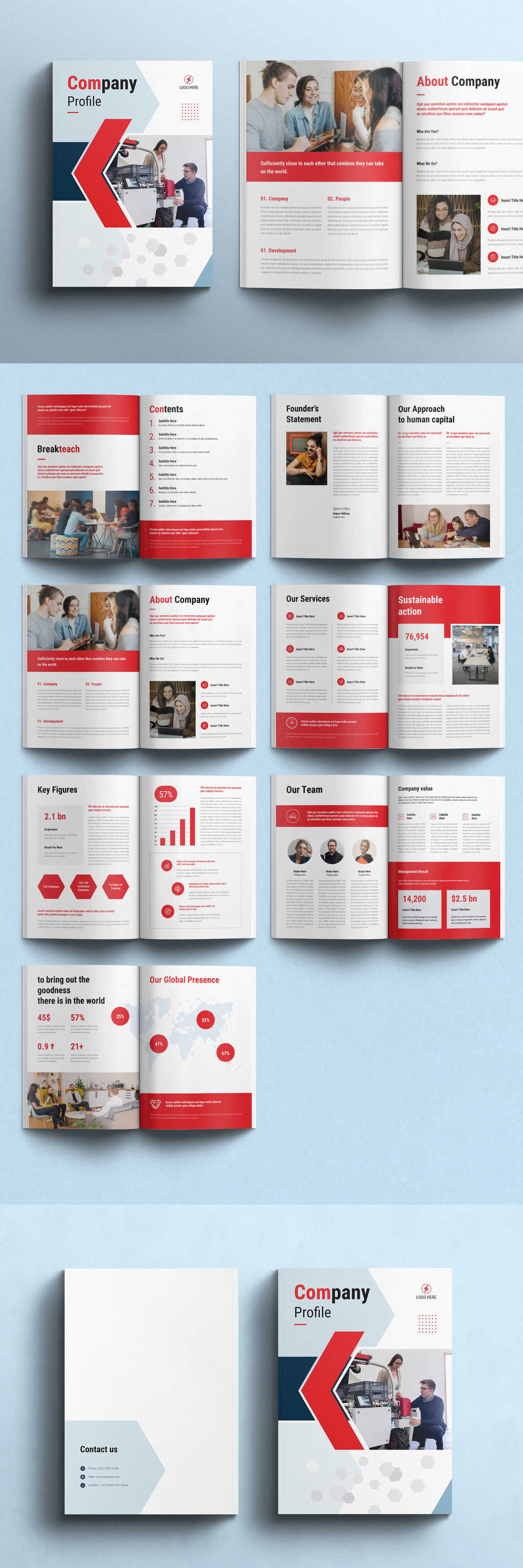 Company Profile Template yellow