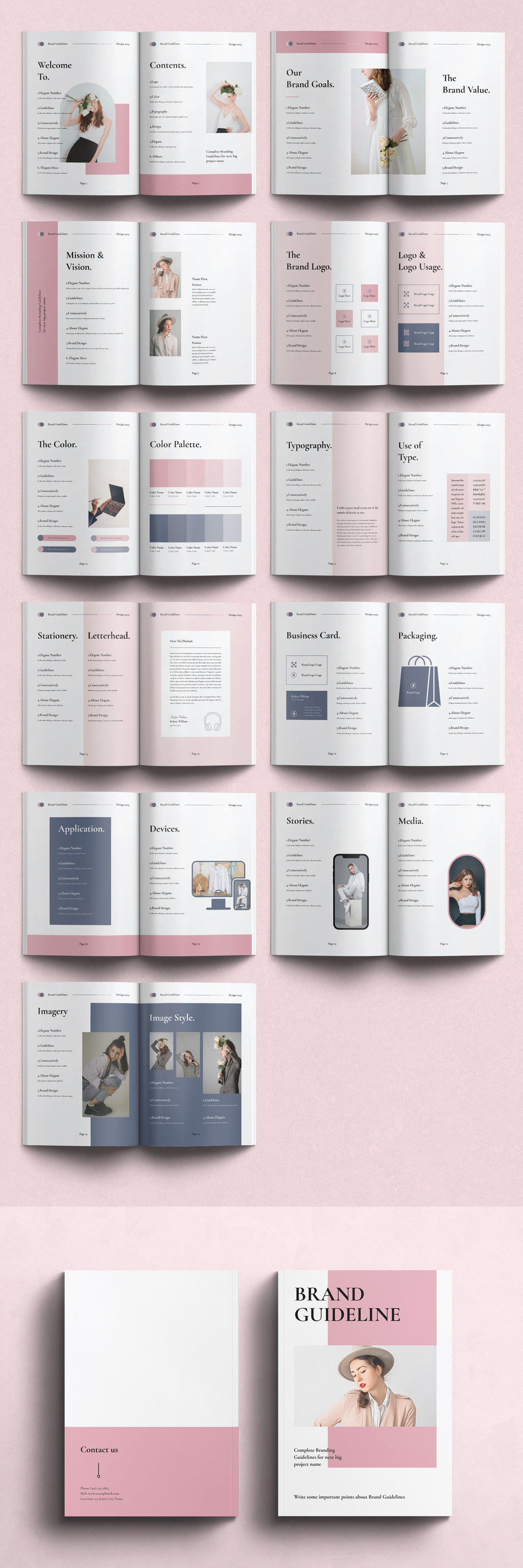 Minimal Brand Guidelines Template 3d animation branding business creative design graphic design minimal motion graphics stylish template ui