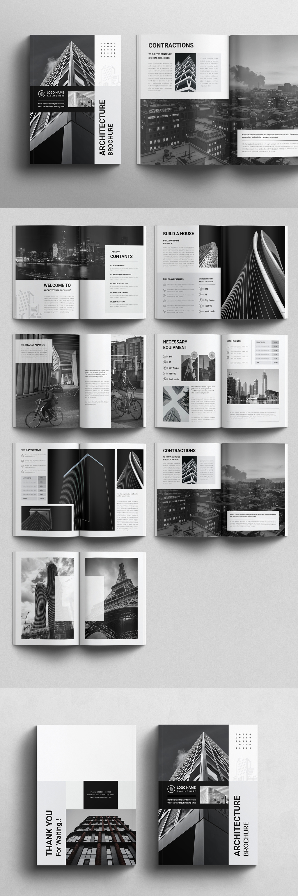 Architecture Portfolio Template a4 architecture branding brochure business catalog catalogue creative design graphic design illustration interior logo minimal minimalist portfolio print ui vector wide portfolio