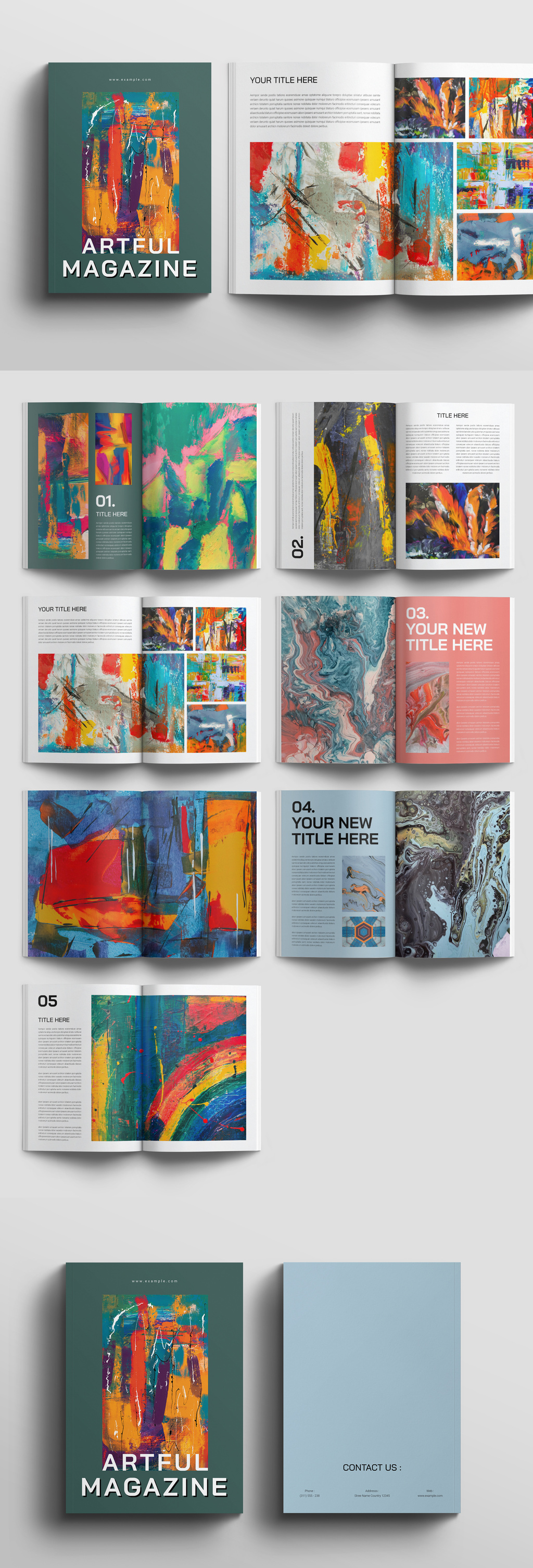 Artful Magazine Template a4 agency brochure creative creative portfolio design digital fashion graphic design look book magazine magz minimal portfolio print