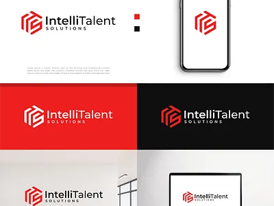 IntelliTalent Solutions – Modern Hexagonal Logo for HR Tech Bran visual identity
