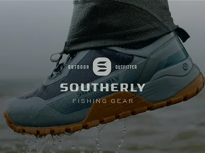 Southerly Fishing Gear badge bass brand identity branding color palette fishing gear fishing logo gulf logo design logo mark outdoor outfitter red fish trout type typography