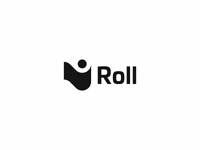 Roll minimal logo design black design foil graphic design logo minimal minimalist paper roll roller simple simplicity symbol tape white