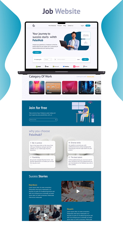 Job website design figma landing redesign ui ux web