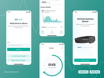 UX/UI: Natural Biofeedback for Bruxism Relief 🦷✨ app branding design illustration mobile app product design ui uidesign ux uxdesign