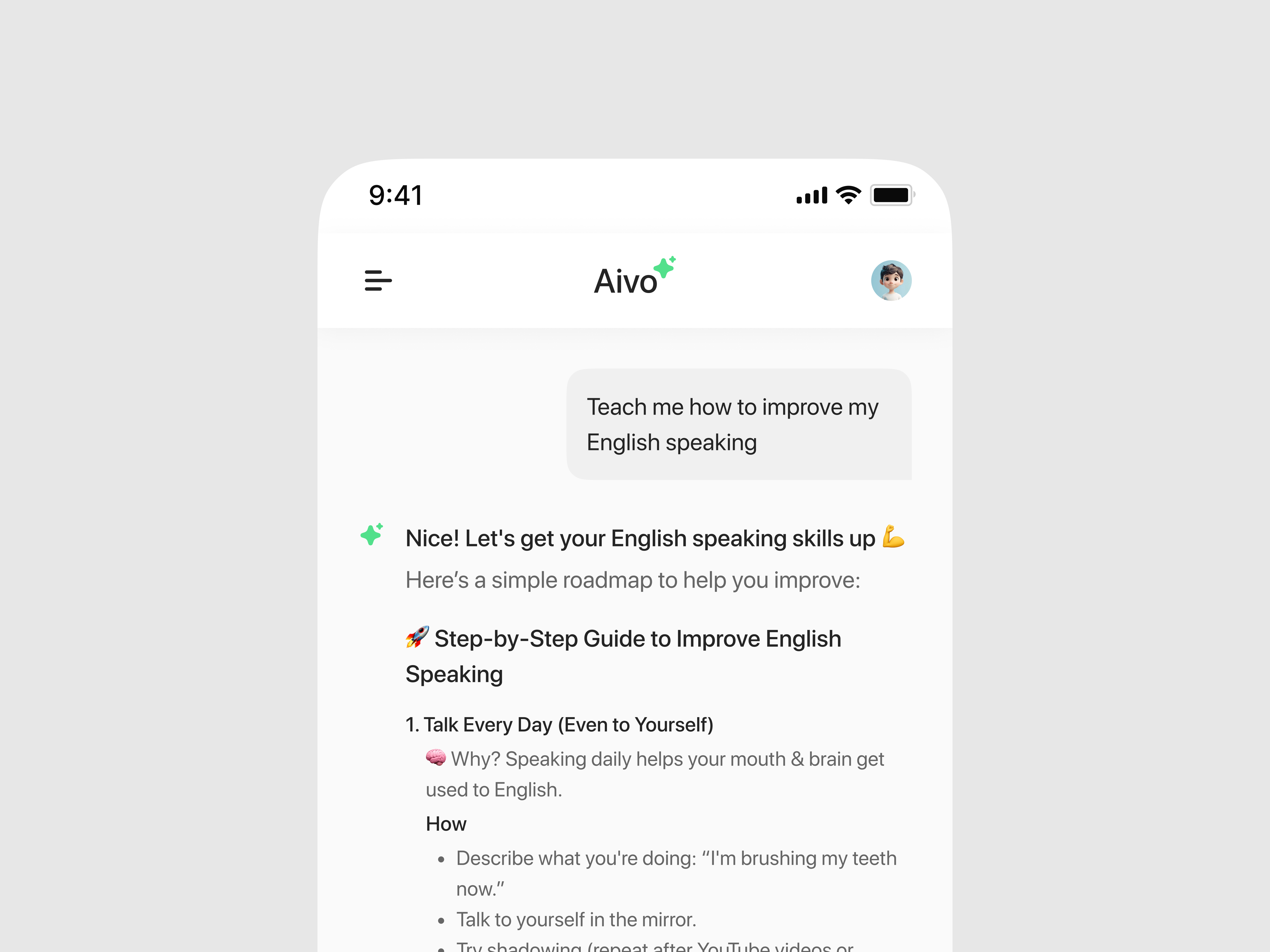 Example of Ai Mobile App Design