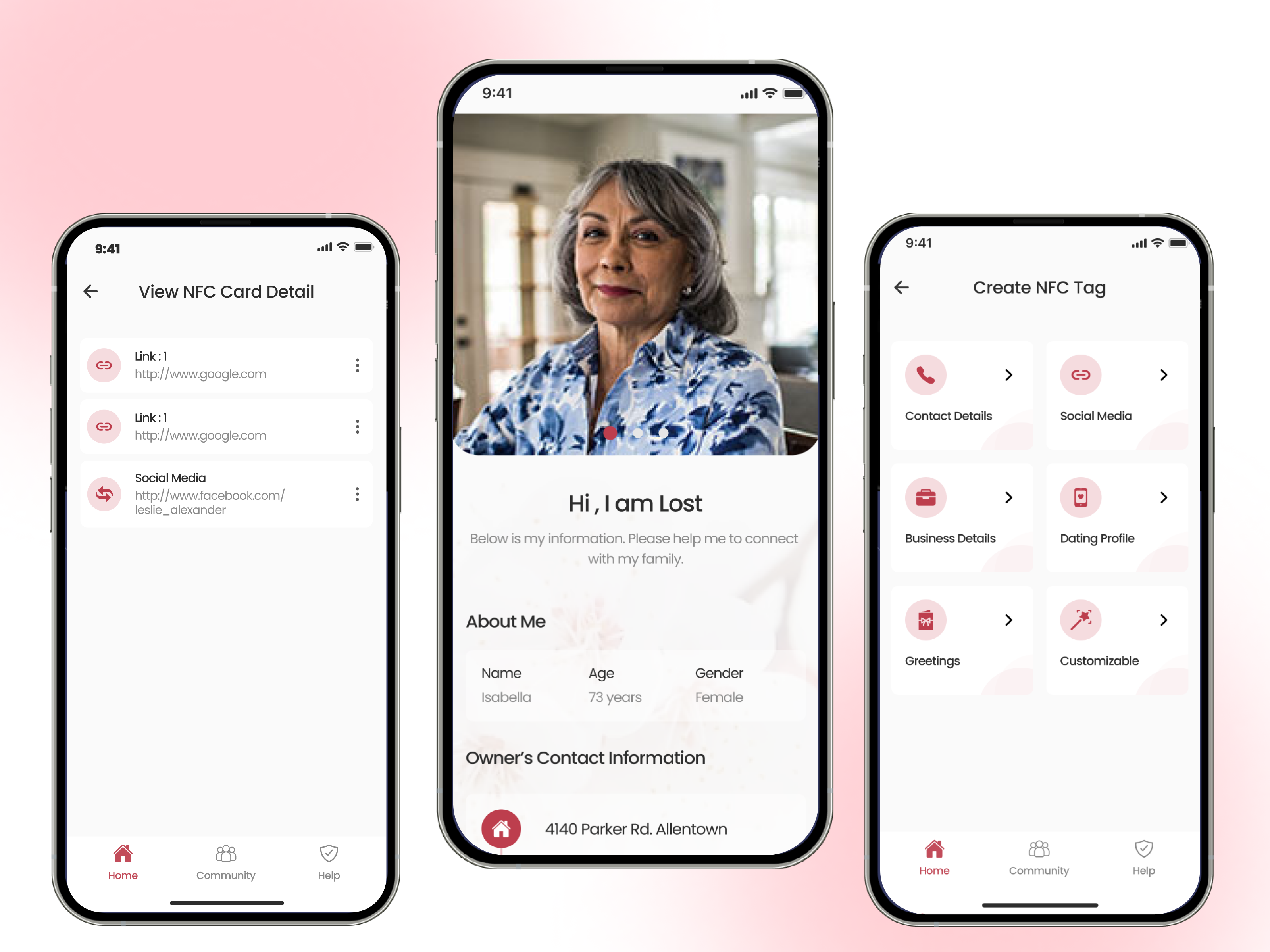 Lifestyle and Safety Mobile App Design app app concept app design contactlessapp design digitalinteraction interactiondesign nfc nfc app nfccosot nfcdesign nfcplatform nfcwallet safetyapp smarttechnology ui ux