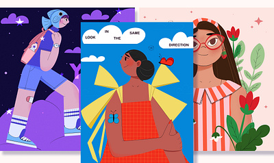 Spring Illustrations branding character art character design design graphic design illustration illustrator poster design ui web design