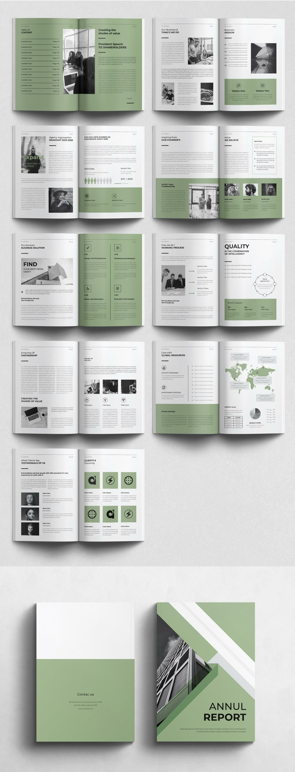 Annual Report Template a4 agency annual report brand branding brochure business company creative design graphic design minimal minimalist print proposal