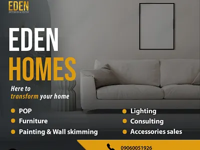 Eden Homes flyer design graphic design