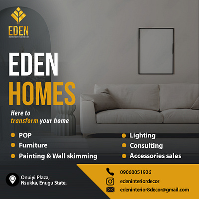 Eden Homes flyer design graphic design