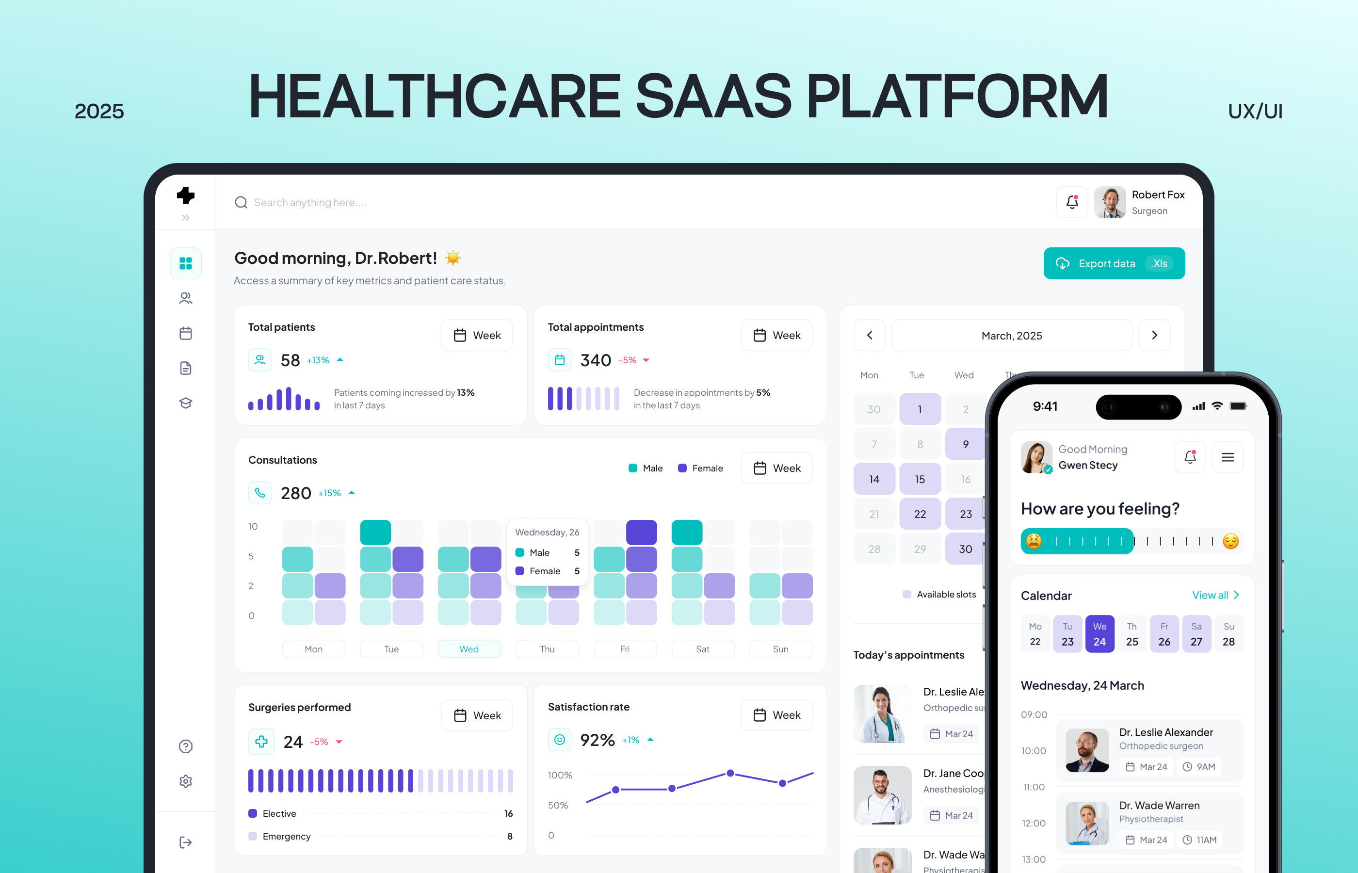 Example of Medical App Telemedicine Platform UX/UI
