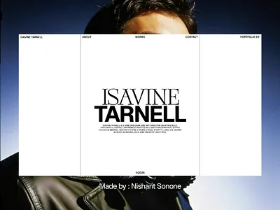 Isavine Tarnell big typography bold design clean design editorial editorial layout experimental experimental design layout design minimal design minimalism minimalist design typographic design typography web design web typography