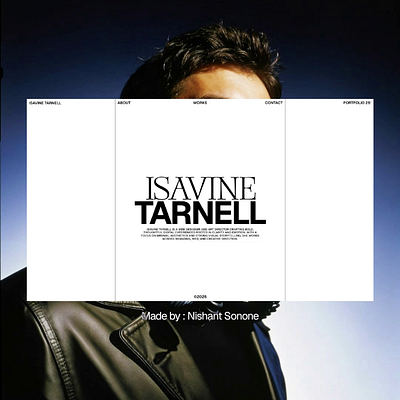 Isavine Tarnell big typography bold design clean design editorial editorial layout experimental experimental design layout design minimal design minimalism minimalist design typographic design typography web design web typography