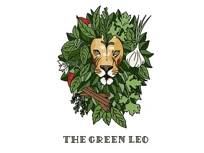 Logo design lion logo tea