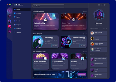 IT Community Dashboard UI dashboard design ui ux web design