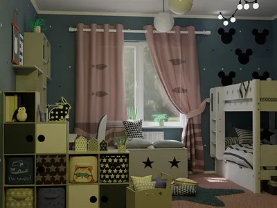 Room for kids 3d 3d graphics blender design illustration render