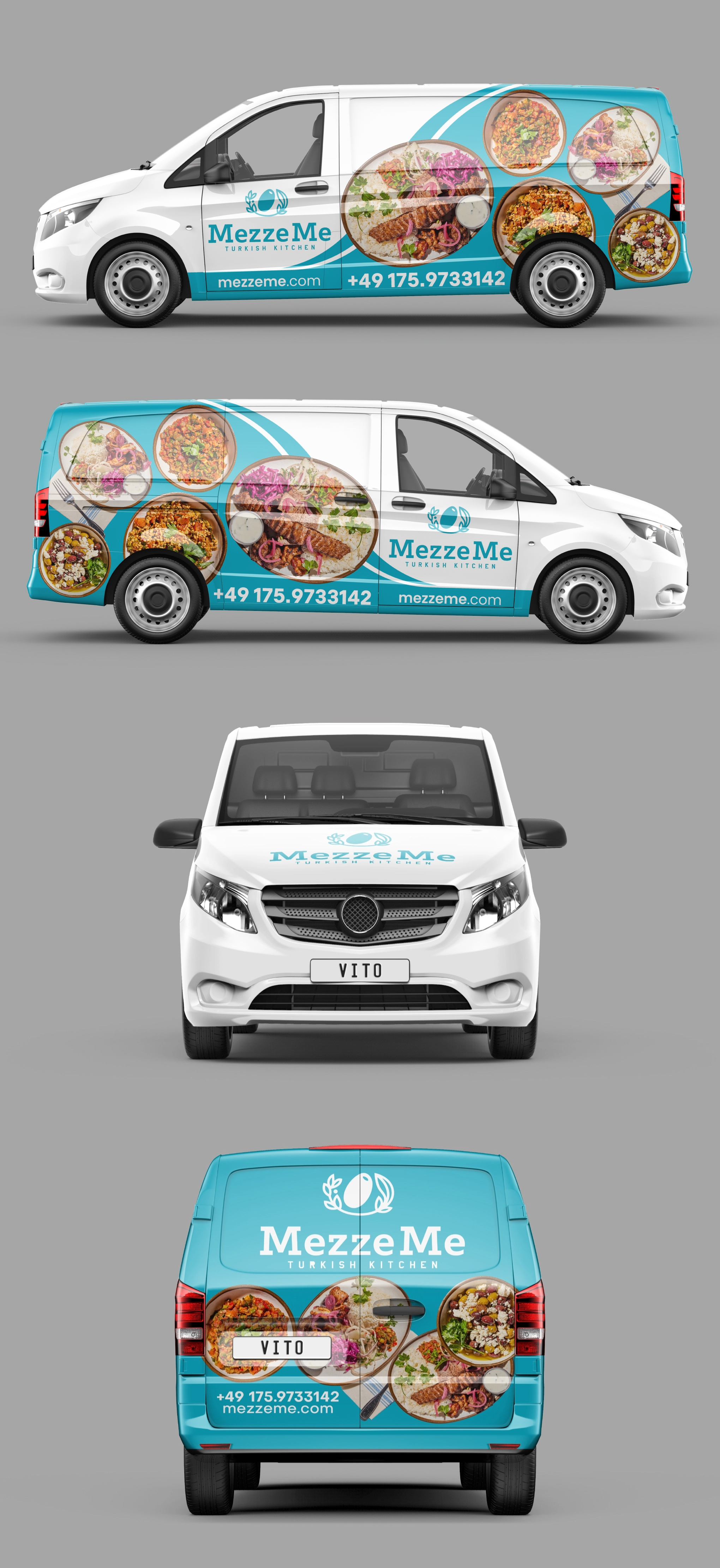 Mezze Me Turkish Kitchen I Van Wrap branding graphic design van wrap