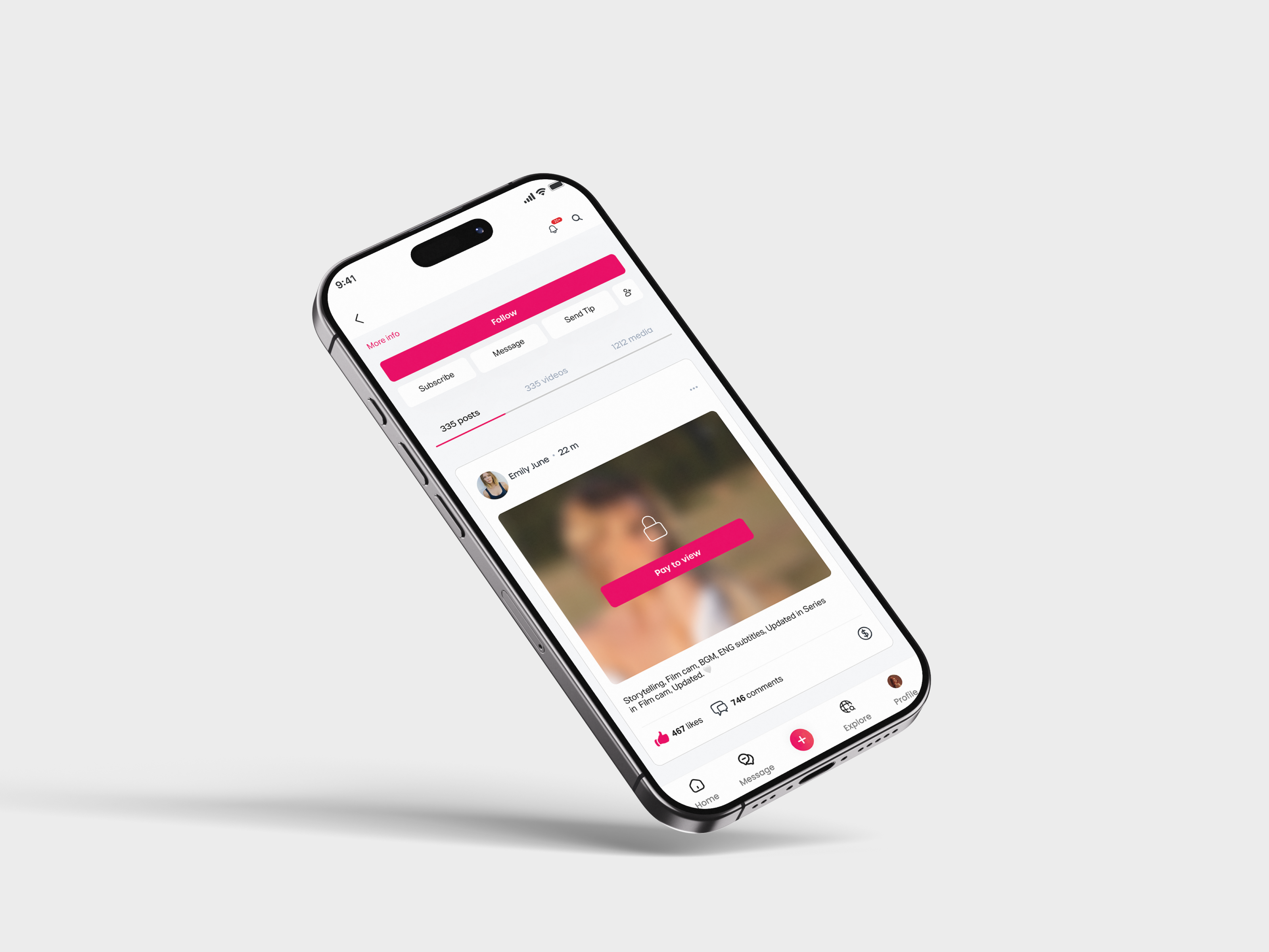 Fanverse – Creator Subscription App UI contentcreatorapp creatorplatform fanbaseapp figmadesign iosdesign mobileappdesign monetizationplatform of onlyfans premiumcontent subscriptionapp userinterface