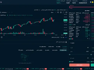 Cryptocurrency Platform - Trade Page cryptocurrency trade ui