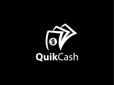 Logo Quik Cash branding cash design graphic design illustration logo logo cash logo maker logo quik cash logo type logos logotype quik simple logo vector