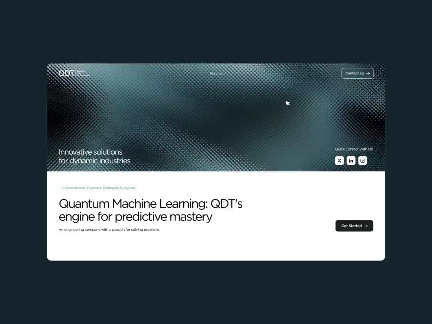 Example of AI Engineering Company Website