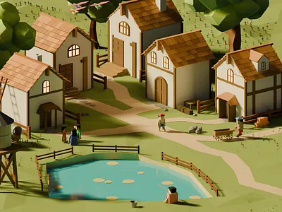 Low poly 3D environment 3d 3d art 3d artwork 3d model 3d modeling artwork design illustration