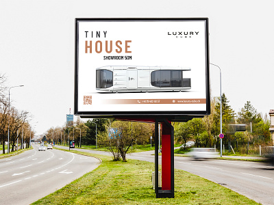Billboard Design for Luxury Cube billboard design graphic design minimalistic white space