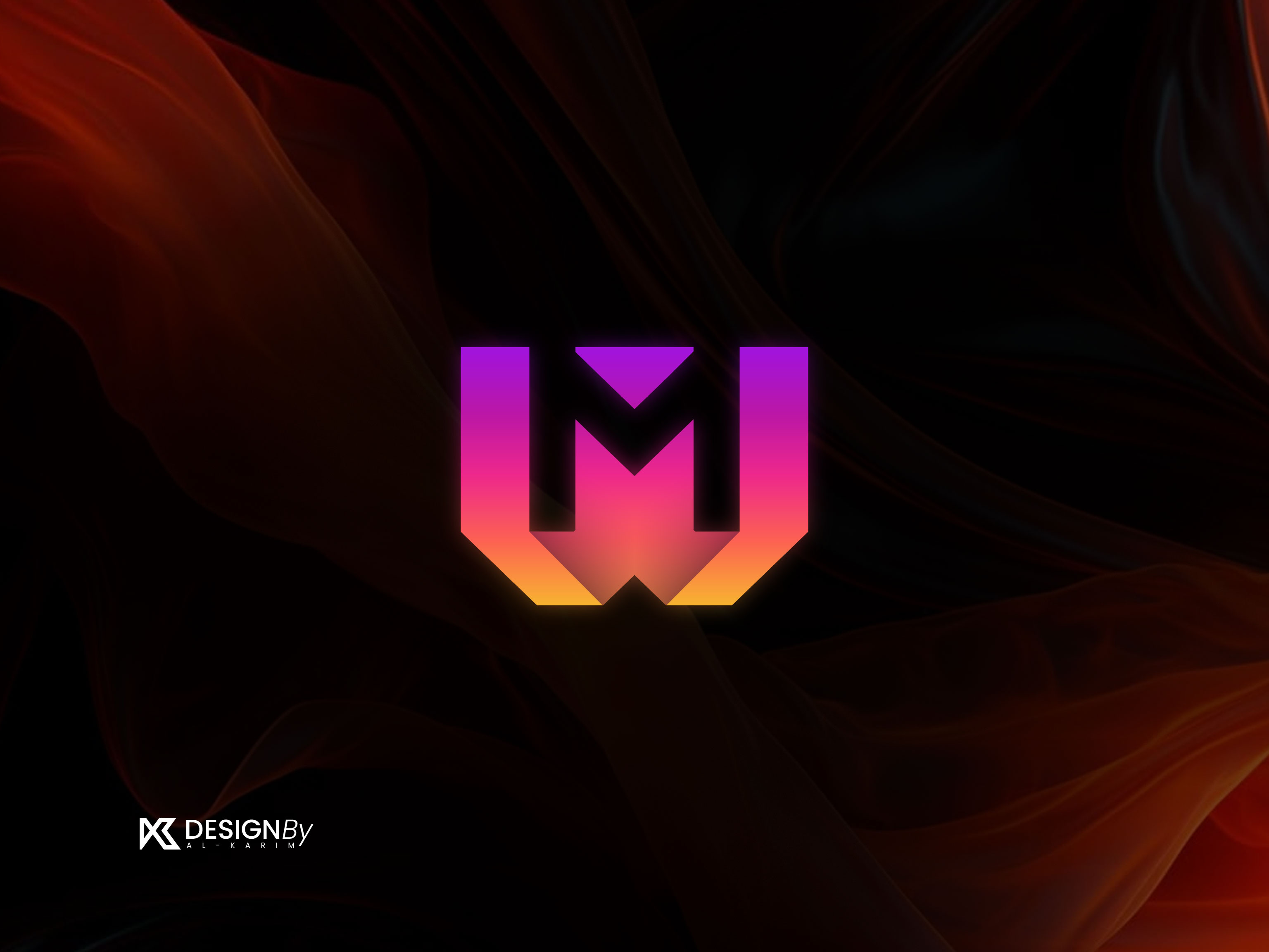 M & W Letter Logo Design branding creative logo custom logo letter logo logo m letter logo w