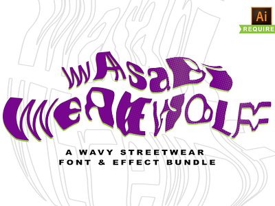 Streetwear Font Wavy Halftone Effect
