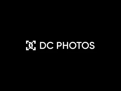 DC PHOTOS black branding clean dc design grid identity lettering logo minimal monogram photography simple type typography white