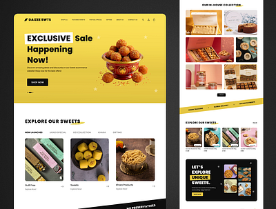 Dessert Store - Ecommerce Website UI banner ui branding card ui category ui design ecommerce website graphic design hero banner ui product product card ui design product design ui ui design ux design web ui website design website ui