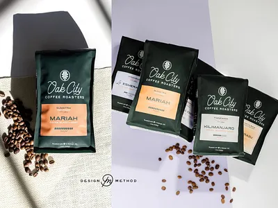 Artisan Coffee Packaging Series — Oak City Roasters bag design branding coffee branding coffee design packaging packaging design