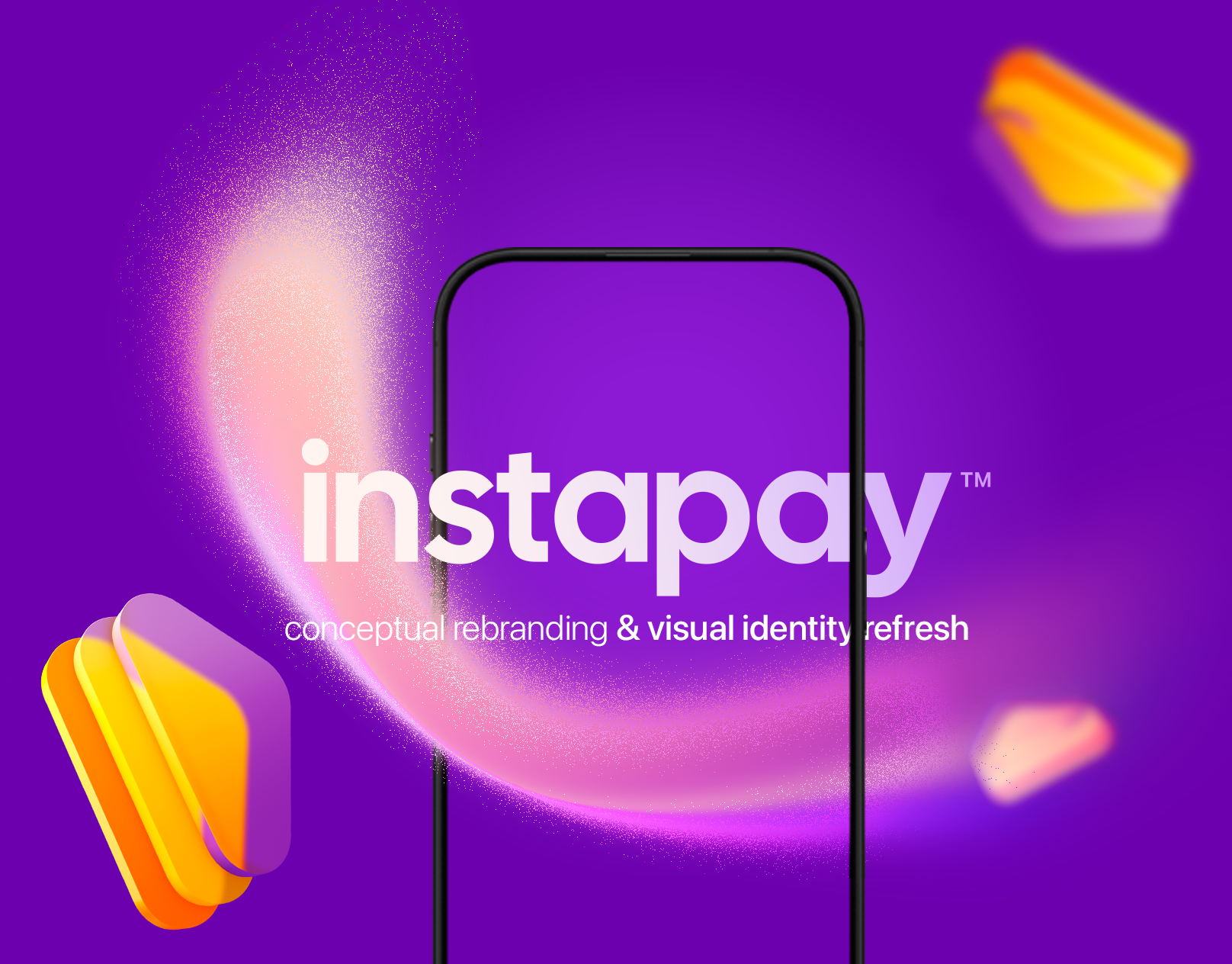 InstaPay — Conceptual Rebranding & Visual Identity Refresh 3d branding graphic design logo ui
