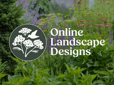 Landscape Design Logo and Branding branding creative direction design floral graphic design hummingbird illustration logo natural nature pollinator yarrow