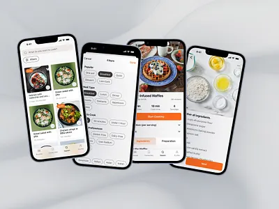 Food recipes app ai ai powered app application cooking experience design food food app food recipies guide mobile mobile app mvp product design recipes