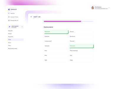 Interactive Vocabulary Matching UI for a Language-Learning App by Diana ...