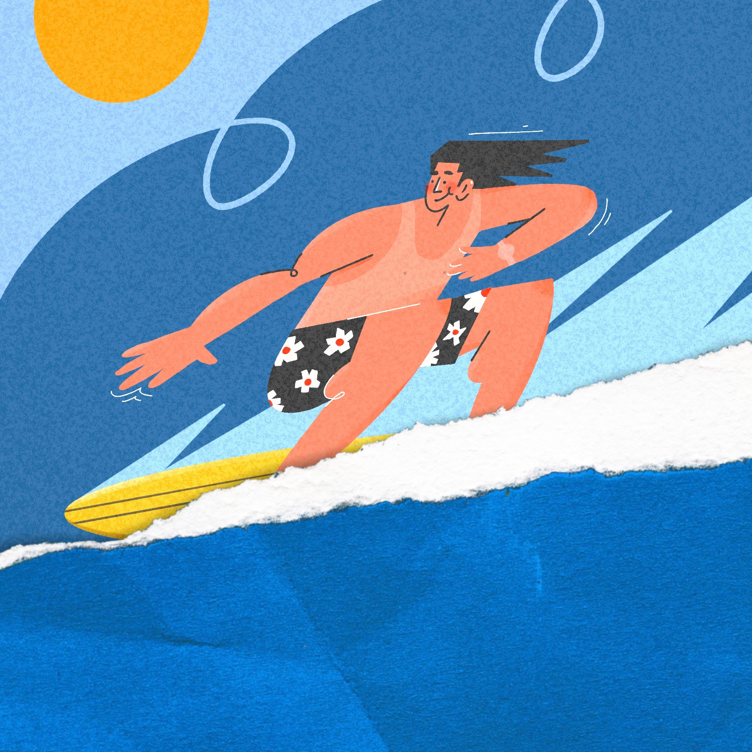 Surf's Up art character expressive illustration people procreate