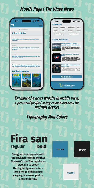 Mobile Page | The Wave News branding graphic design logo web webdesigner